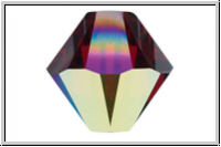 Swarovski� Bicone 5328, 4mm, 208AB - siam, AB, 25 Stk.